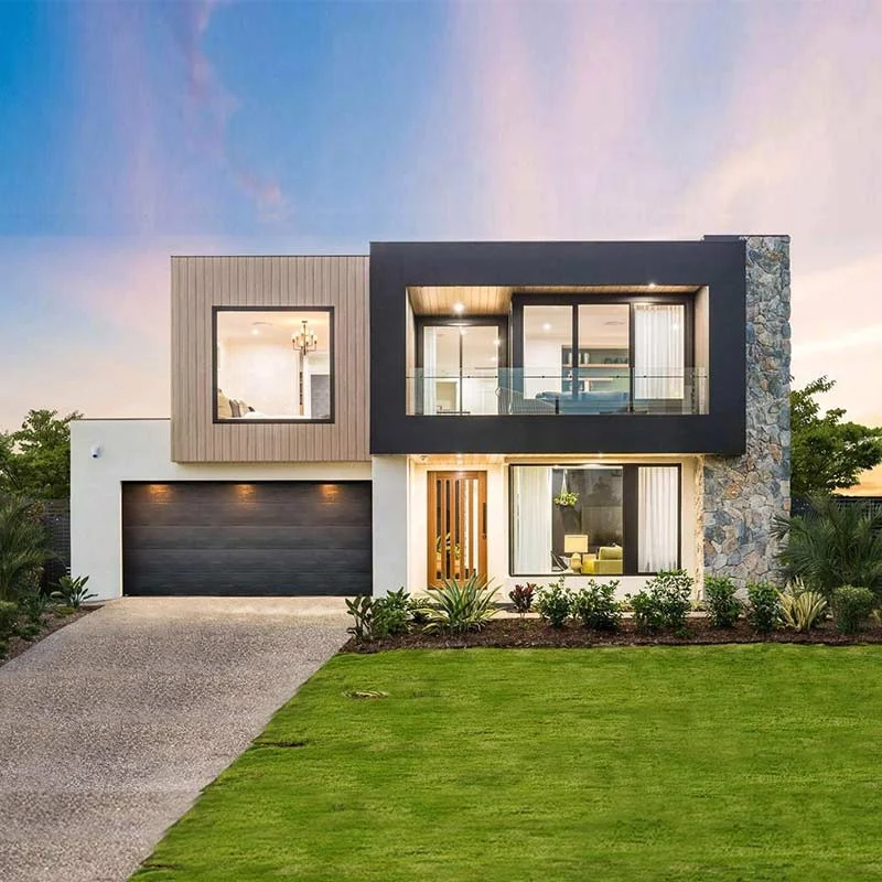 Prefab house 4 bedroom modern design light steel frame system  luxury prefab homes