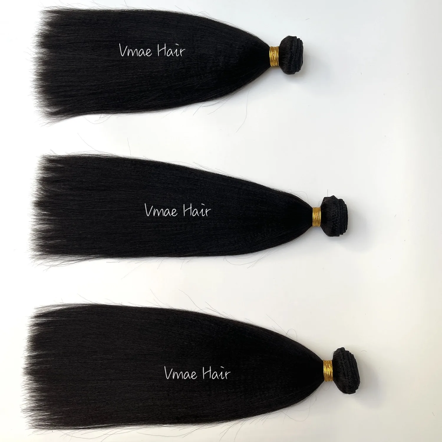 Vmae Factory Unprocessed Natural Black Color #1B Yaki Straight Hair Bundle Brazilian Raw Virgin Virgin Human Hair Weft Extension