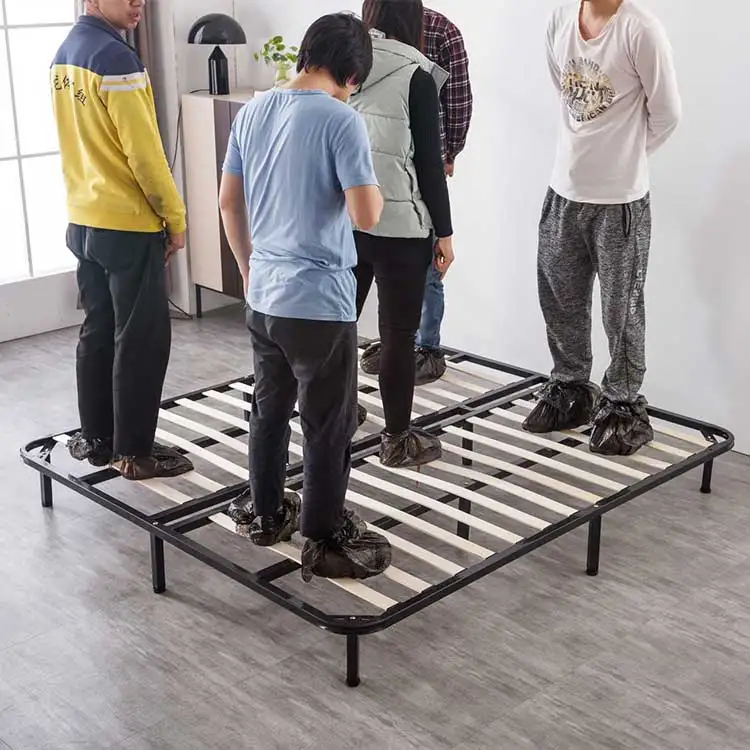 Factory direct  king size Stable modern iron platform lift up mechanism bed frame