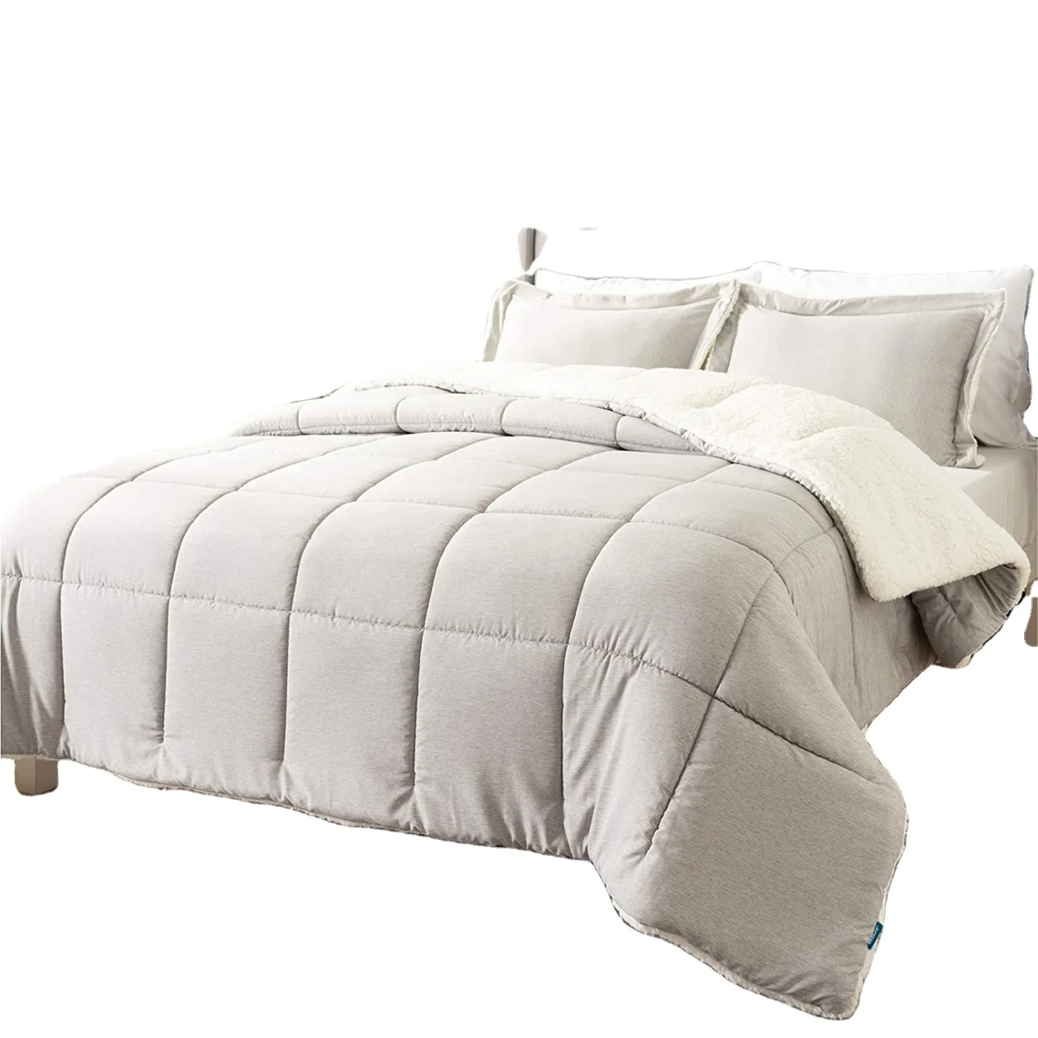 Excellent Quality Down Alternative Comforter Full and Queen Grey Winter Comforter
