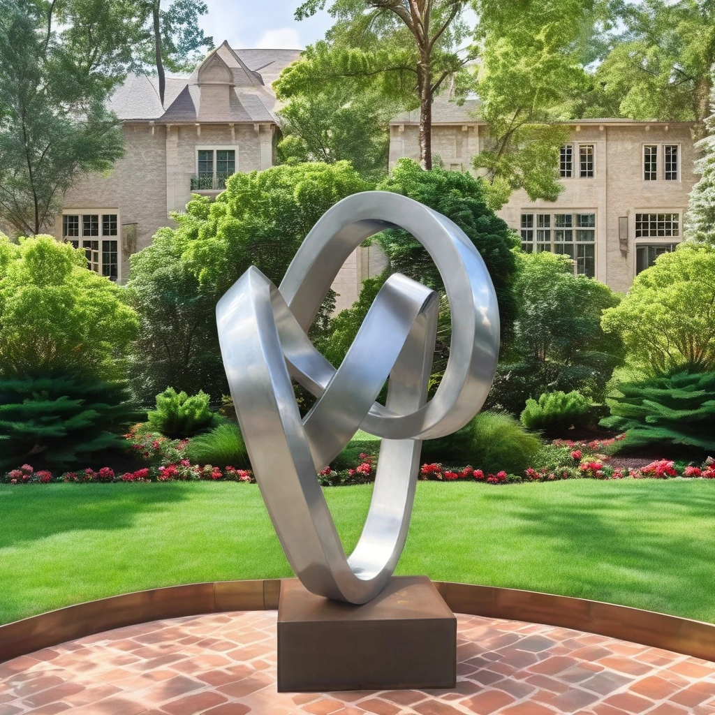 Современная Абстрактная Металлическая художественная скульптура из нержавеющей стали садовый декор ковка техника