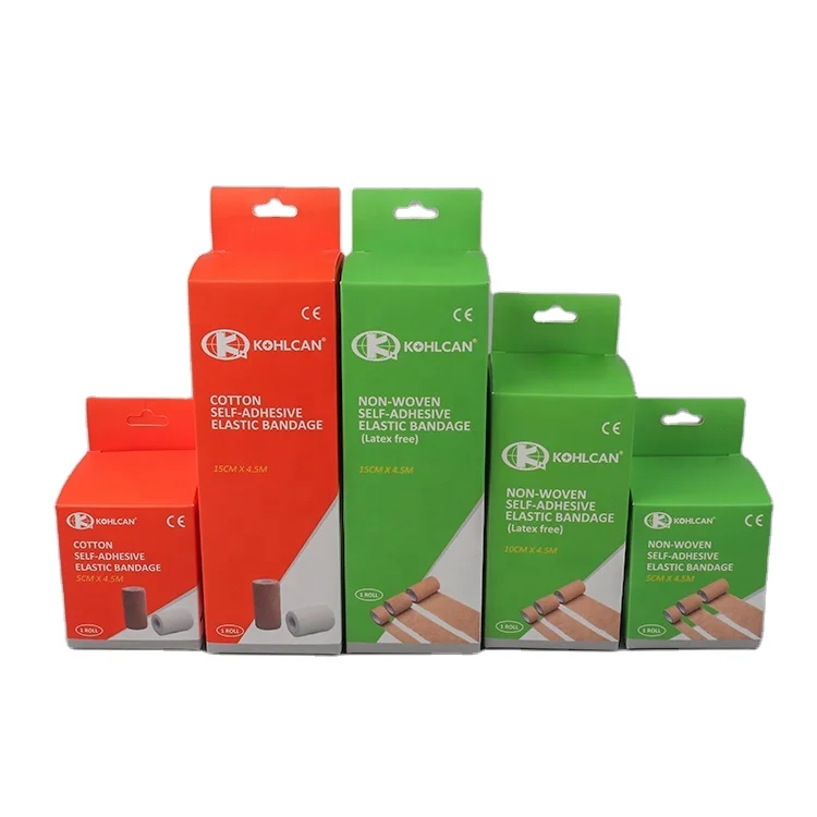 Hypoallergenic non-woven sports  Elastic adhesive bandage non-woven self-adhesive bandage