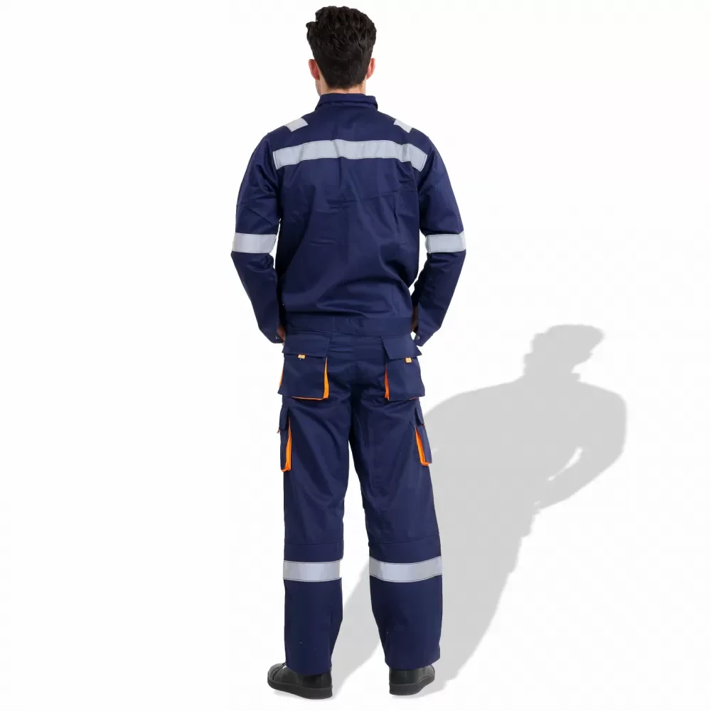 Custom 100% High Quality Cotton Pants & Shirts Heavy Duty Work Wear 2 PCS Mens Work Coverall