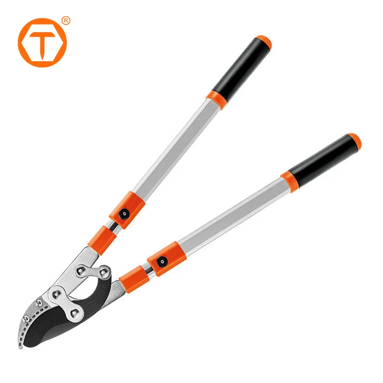 Heavy Duty High Branch Cutter Tree Trimmer Telescopic Pruner Garden Tools Anvil Lopper with 65Mn Steel Blade