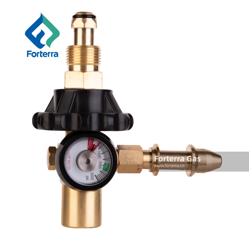 Hot Sale Industrial CGA580 Valve Regulator Helium Gas Cylinder Helium Balloon Gas Filler Regulator with Gauge