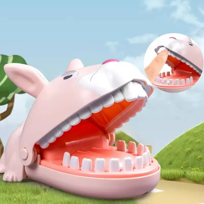 Cartoon design kids educational toys practical joke bite finger toy funny gadgets plastic kids toys dinosaurs