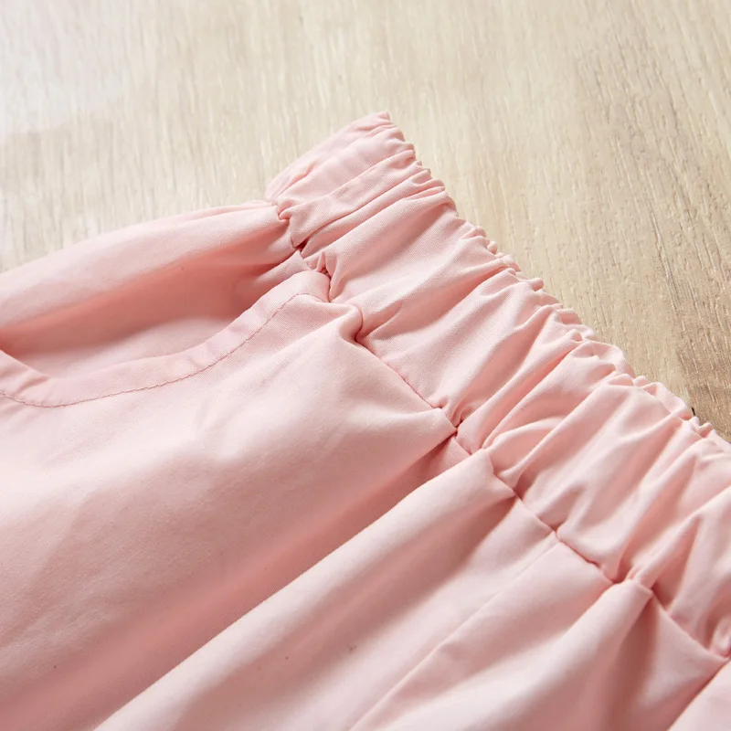 Новое летнее платье для девочек, платье для девочек без рукавов, футболка + шорты комплект из 2 предметов комплекты детской одежды