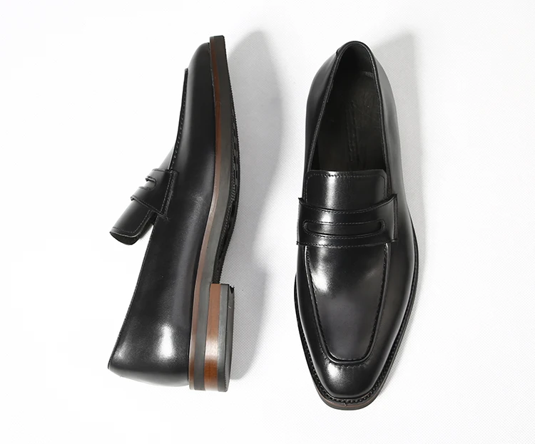 Genuine Leather Shoes Dress Formal Fashionable Walking Shoes Boys Flat Custom Men Shoes