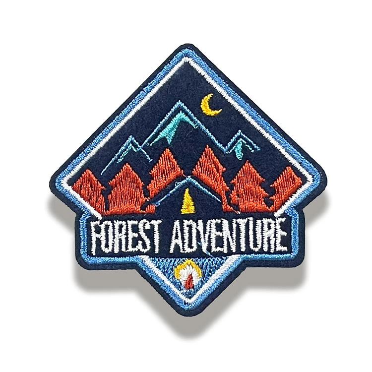 Manufacture top quality polyester yarn material shirt embroidery collar label patch tag