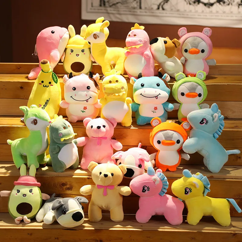 Wholesale Cartoon Doll Animal Soft Plush Toy Cute Funny Claw Machine Kids for Gift