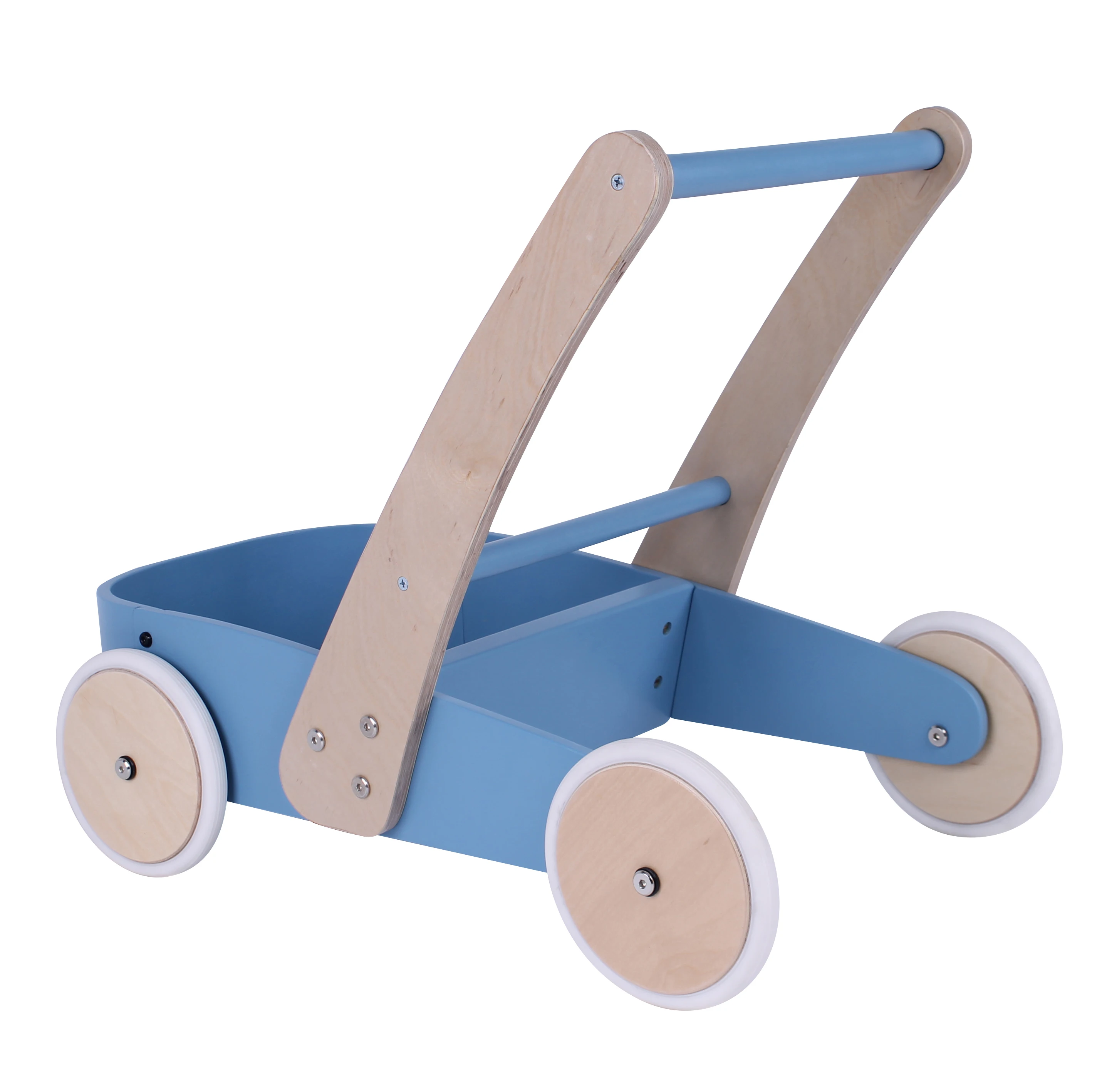 Wooden baby walker Dolls Pram pushing and pulling toys