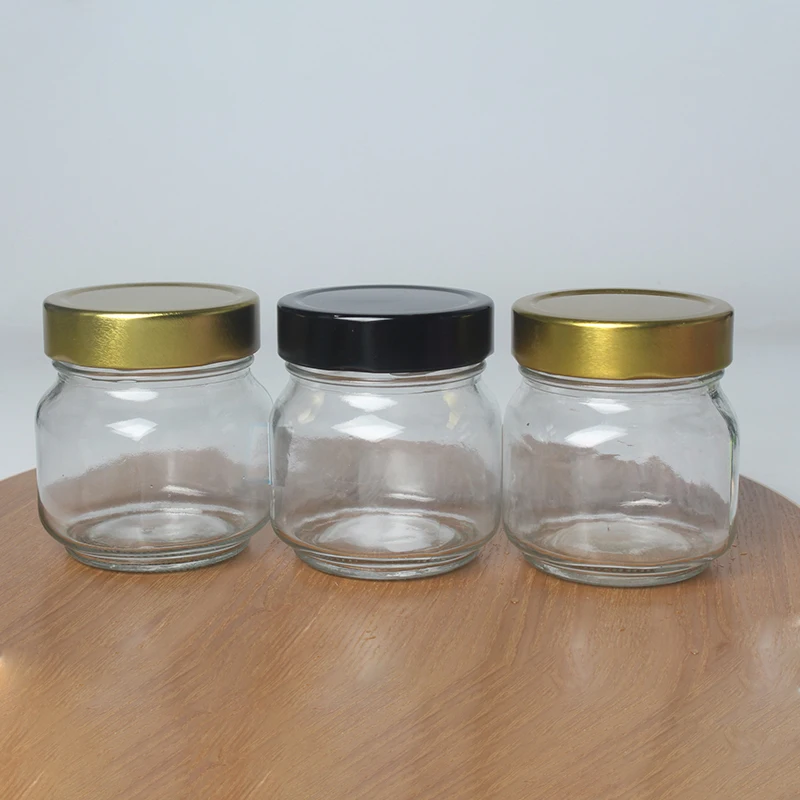 8oz Wide Mouth glass mason jar with split tops lid for canning honey food storage