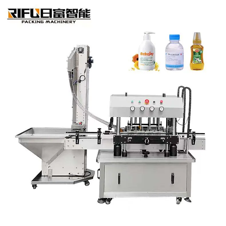 Automatic shower shampoo jars nuts bottled wine in-line capping machine