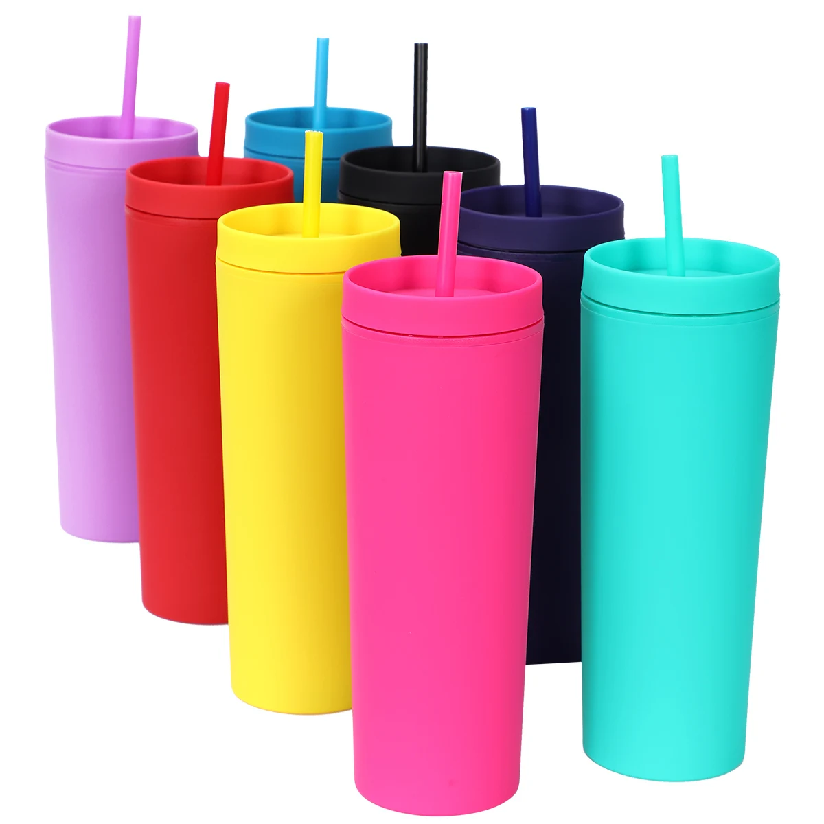 GRS High Quality sparkly Sports Bottle with Custom Logo 570ml Skinny Double Wall Plastic Water Bottle