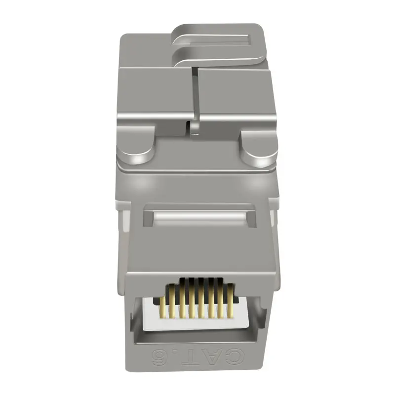 VCOM Cat6 STP Shielded Female Patch Cable RJ45 Connector Network Module Tooless Keystone Jack 180 Degree