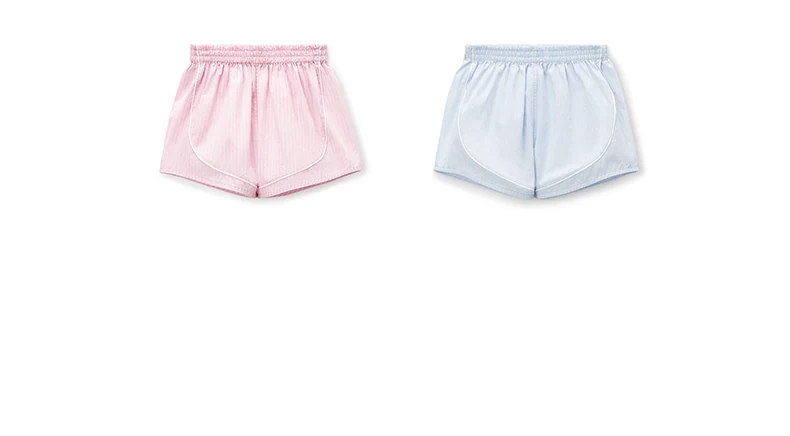 New Fashion Pink Striped Casual Shorts Vintage Side Pockets High Waist Female plaid stripe underwear boxers shorts