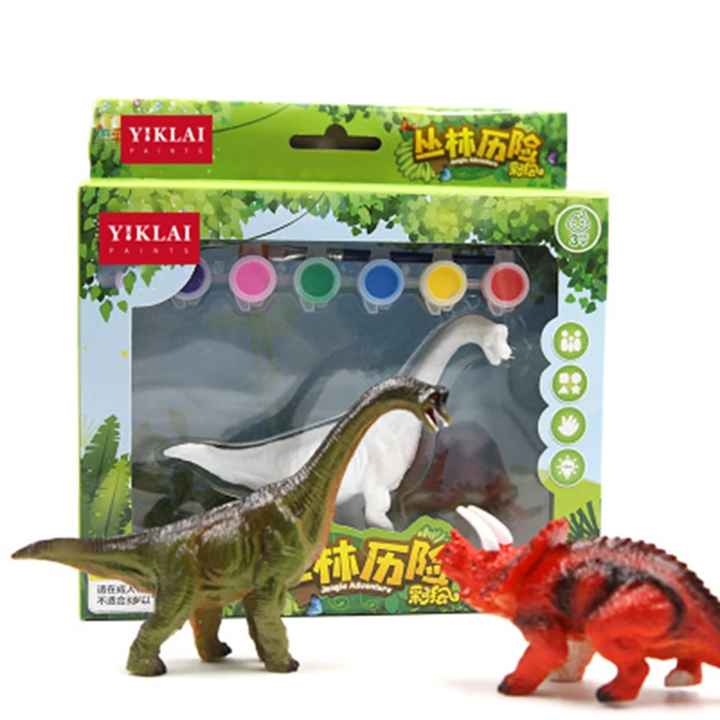 DIY джунгли Приключения окрашенные динозавры