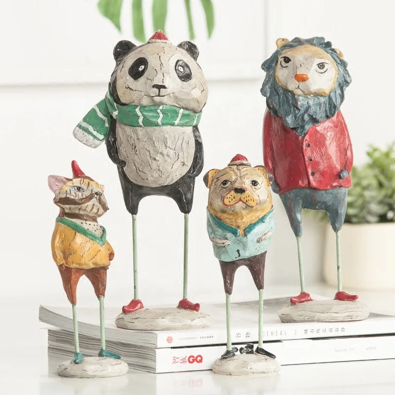 
Resin Cute Animal Figurines For Home Decoration 