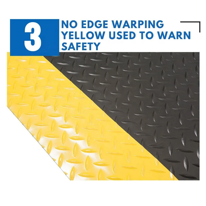 3layer structure anti fatigue mats rubber floor mat