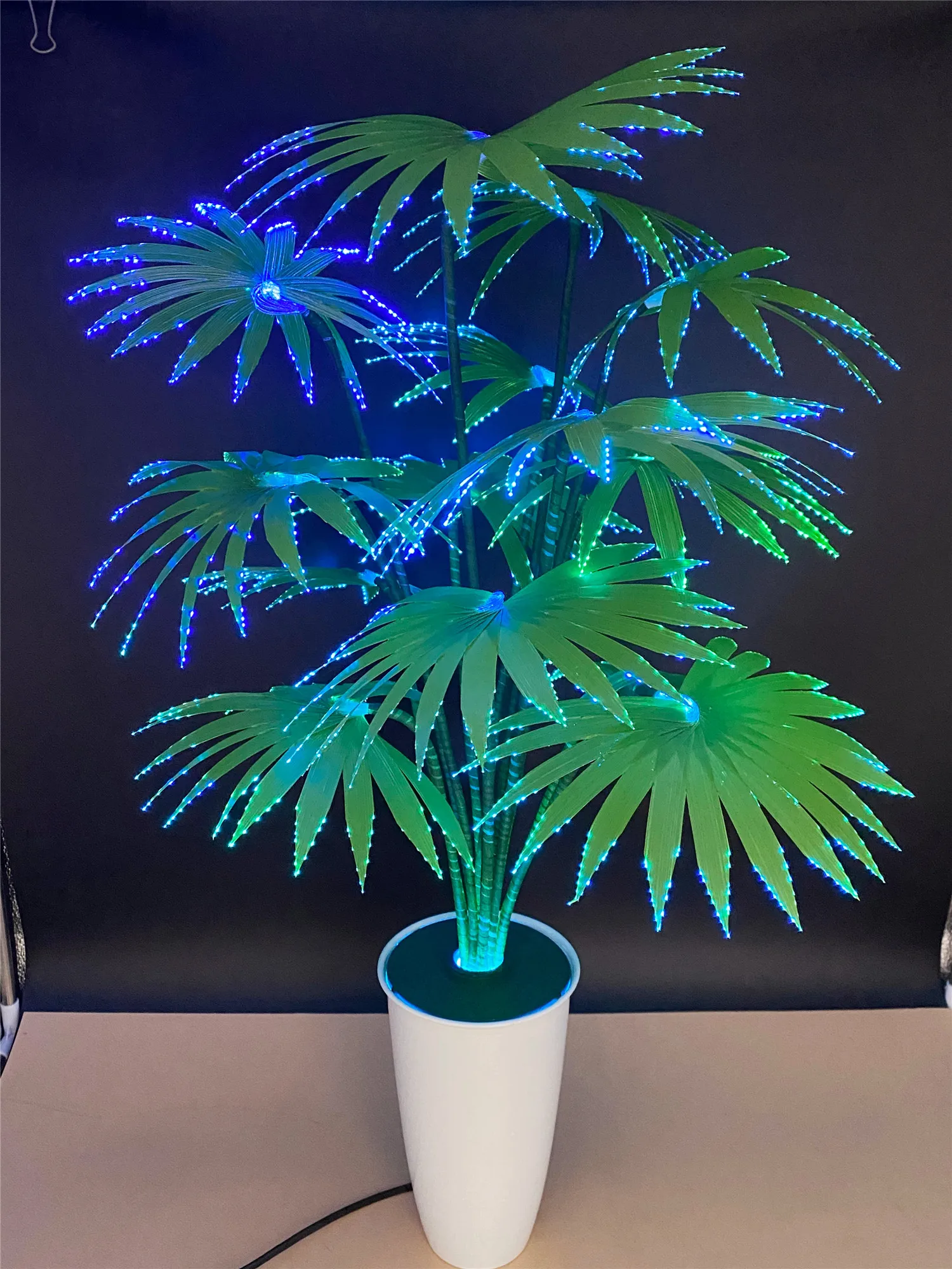 Big size LED  fiber optic green plants   lamp for home decoration  /Colorful  LED fiber optic green plants / Palm tree
