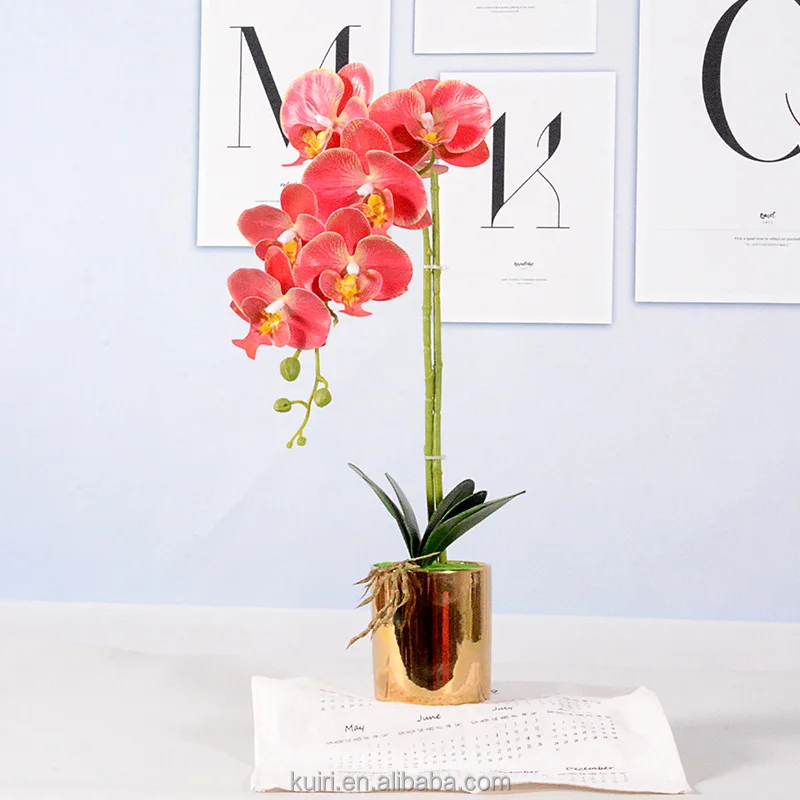 2024 hot sale simulation Artificial Home Decoration Phalaenopsis Orchid Potted Plants