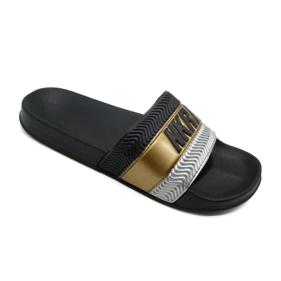 New Logo embossing sport sandals beach slippers 3D printed for men open shoes sliders