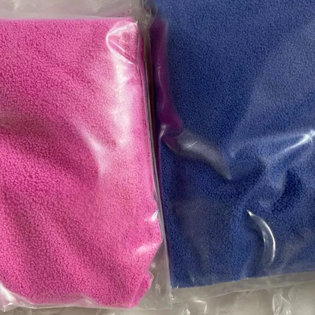 Pink color speckles used as washing powder ornament