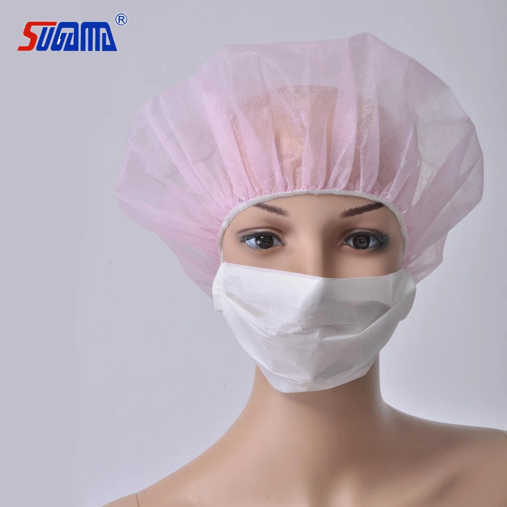 non woven fabrics white pp disposable cap 10g  bouffant caps large medical