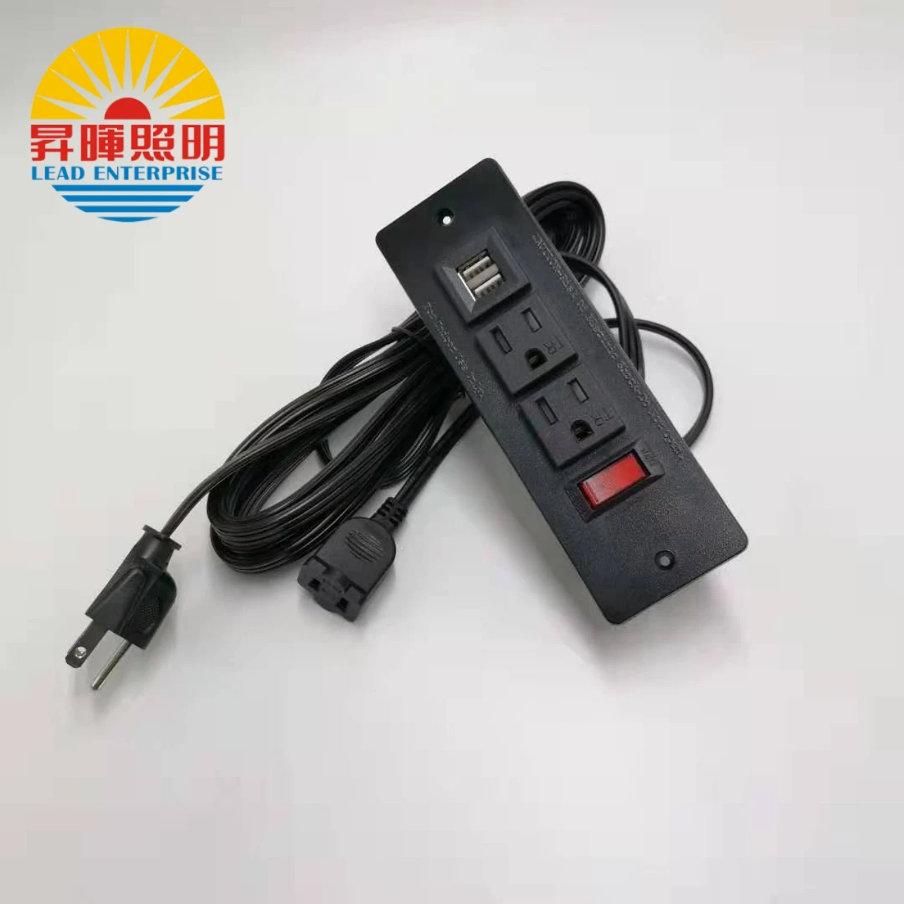 3-4 way usb power strip with safety outlet cover Desk Power Outlet switch sx core