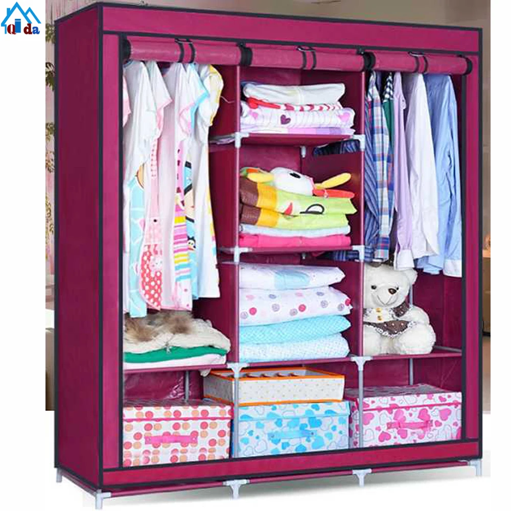 Горячая Распродажа, супер большой складной портативный шкаф для одежды с Металлическими трубками