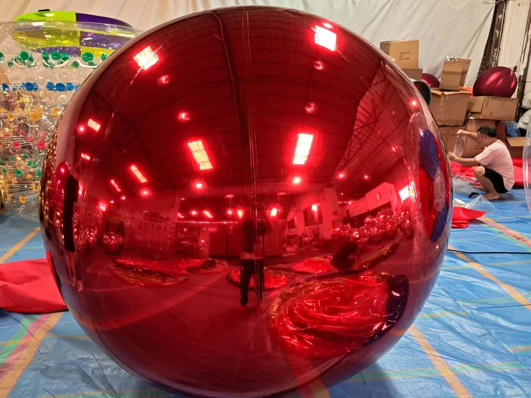 Double Decker Bar Inflatable PVC Mirror Ball Reflective Ball Party KTV Decoration Wedding Beauty Chen Decoration Ball