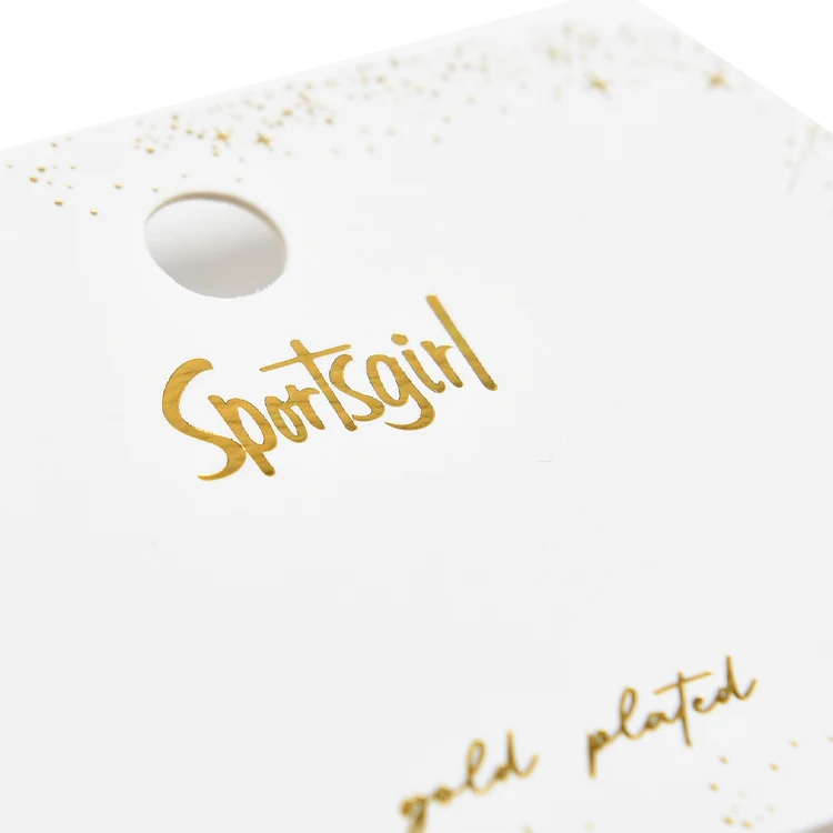 Garment Paper Gold Foiling Brand Tags Women Shoes Jewelry Logo Luxury Tag for Earring Necklace