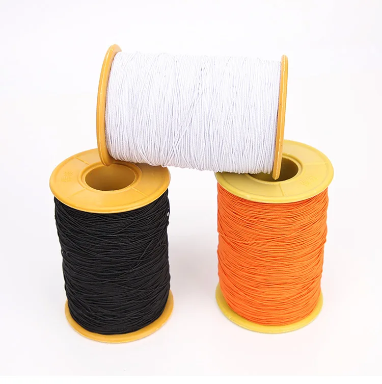 2mm x 100meters roll high elasticity polyester latex cord custom elastic rubber cord strong stretch round rope string