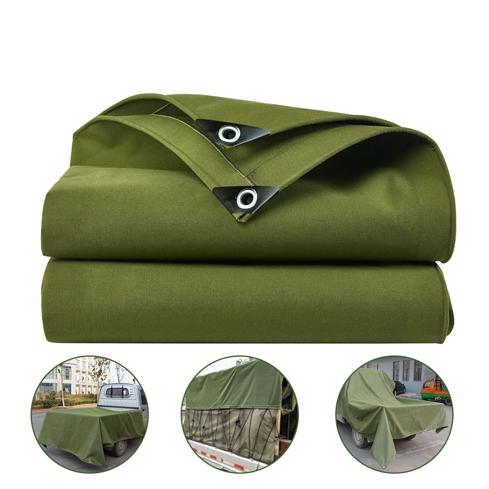 Dandelion Heavy Duty Water Resistant Canvas Tarp 16 Oz Canvas Tarpaulin Cover for Patio Garden Roof