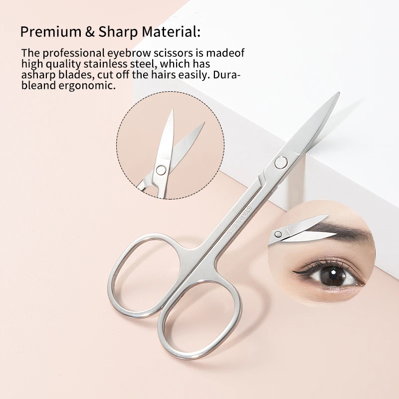 Wholesale Multi-Function Stainless Steel Straight Sharp Tip Beauty Scissors for Cuticle/Hair Removal Eyebrow Scissors