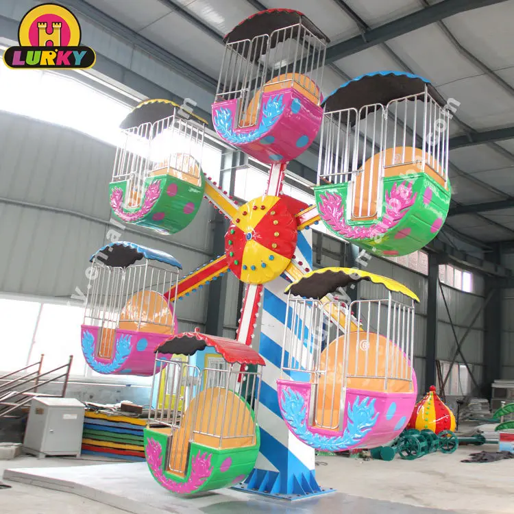 both kids and adults can play small ferris wheel rides for indoor and outdoor playground, theme park rides