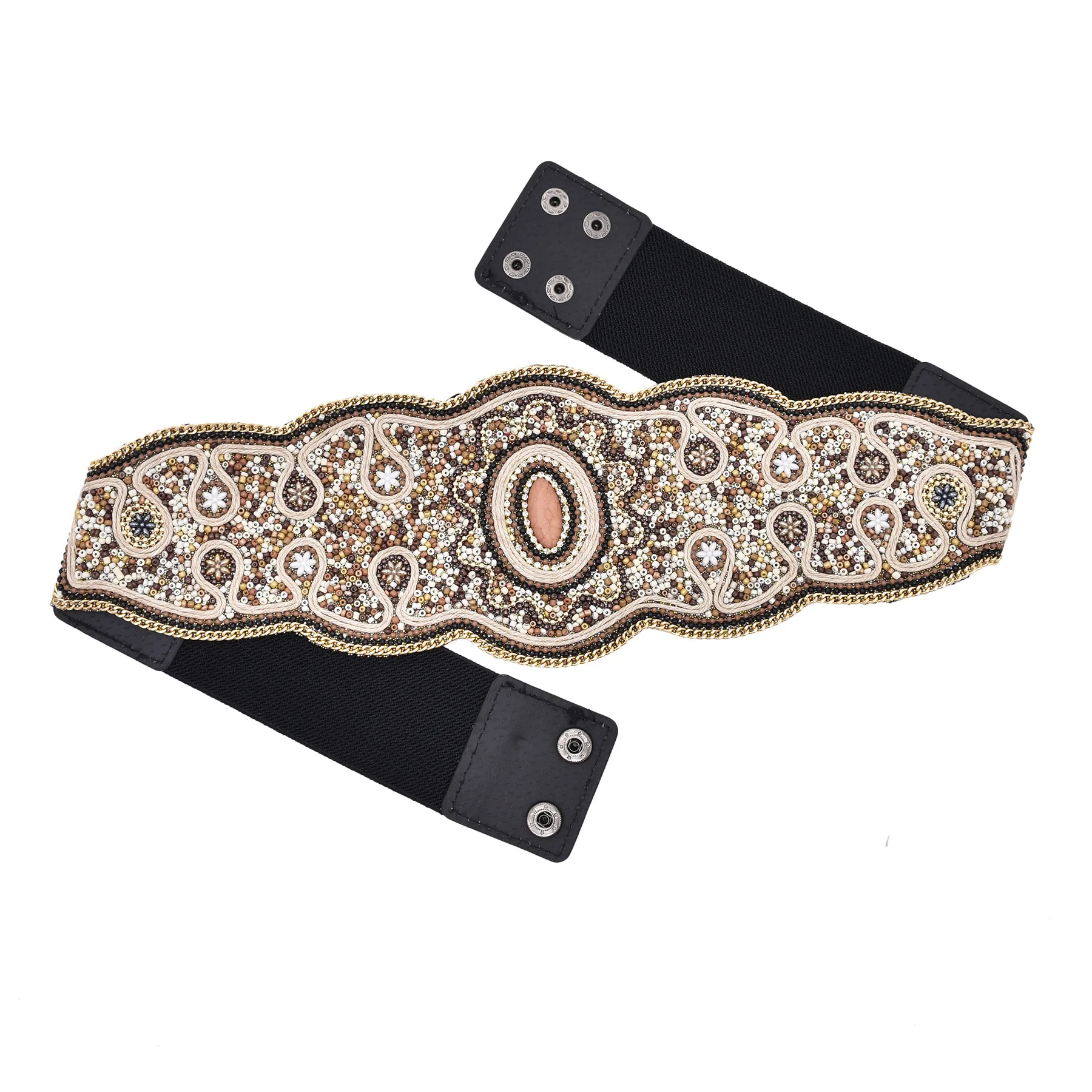 Fashion Zulu Beaded Elastic Stretch Adjustable Waist Belt Retro Ethnic Belly Chain Exotic Body Jewelry