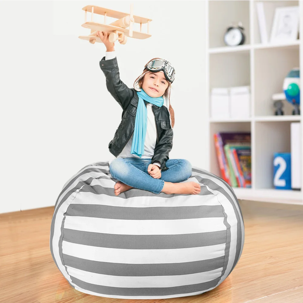 Touch Rich  Large 270cm  Capacity Kids Stuffed Animal Plush Toy Bean Bag Storage