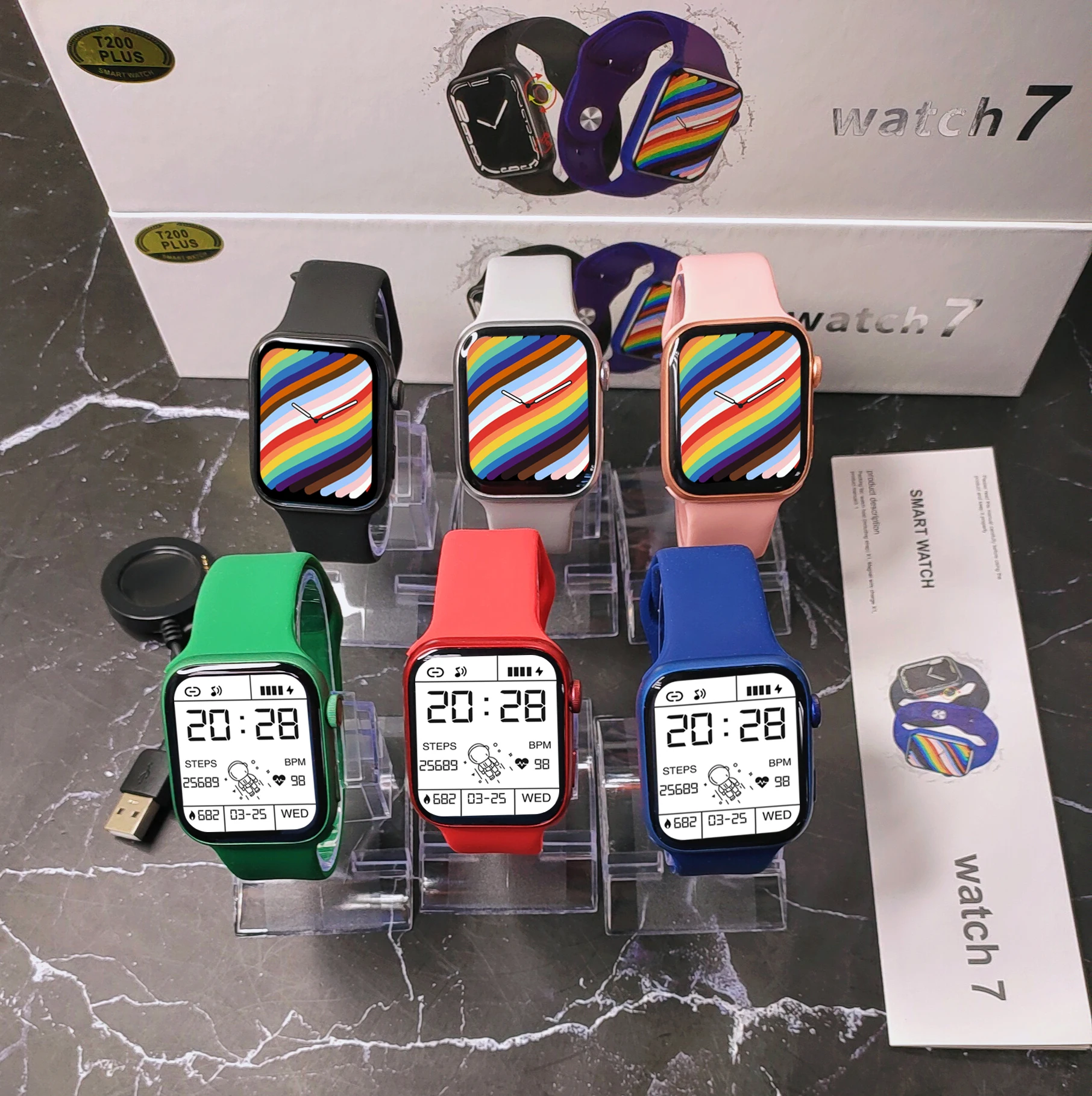 Новые смарт-часы серии T200 plus 7 BT, фитнес-трекер сердечного ритма, спортивные водонепроницаемые часы ip67 для женщин и мужчин, Детские Смарт-часы