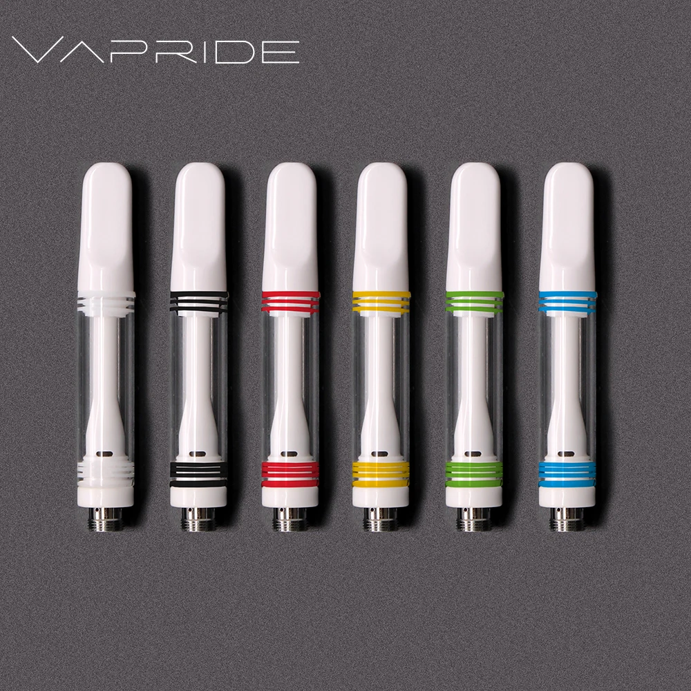 VAPRIDE Factory Wholesale Childproof 1ml/0.5ml Vape Cart Ceramic 510 Cartridge Atomizer
