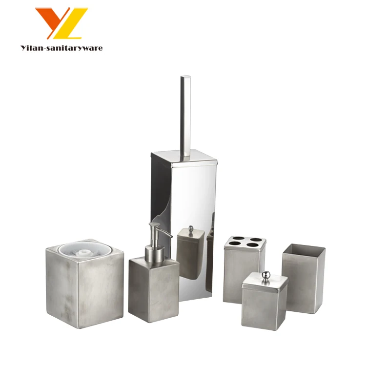Modern Accessory Bath Decoration Stand Toilet Stainless Steel Bathroom Accessories Sets