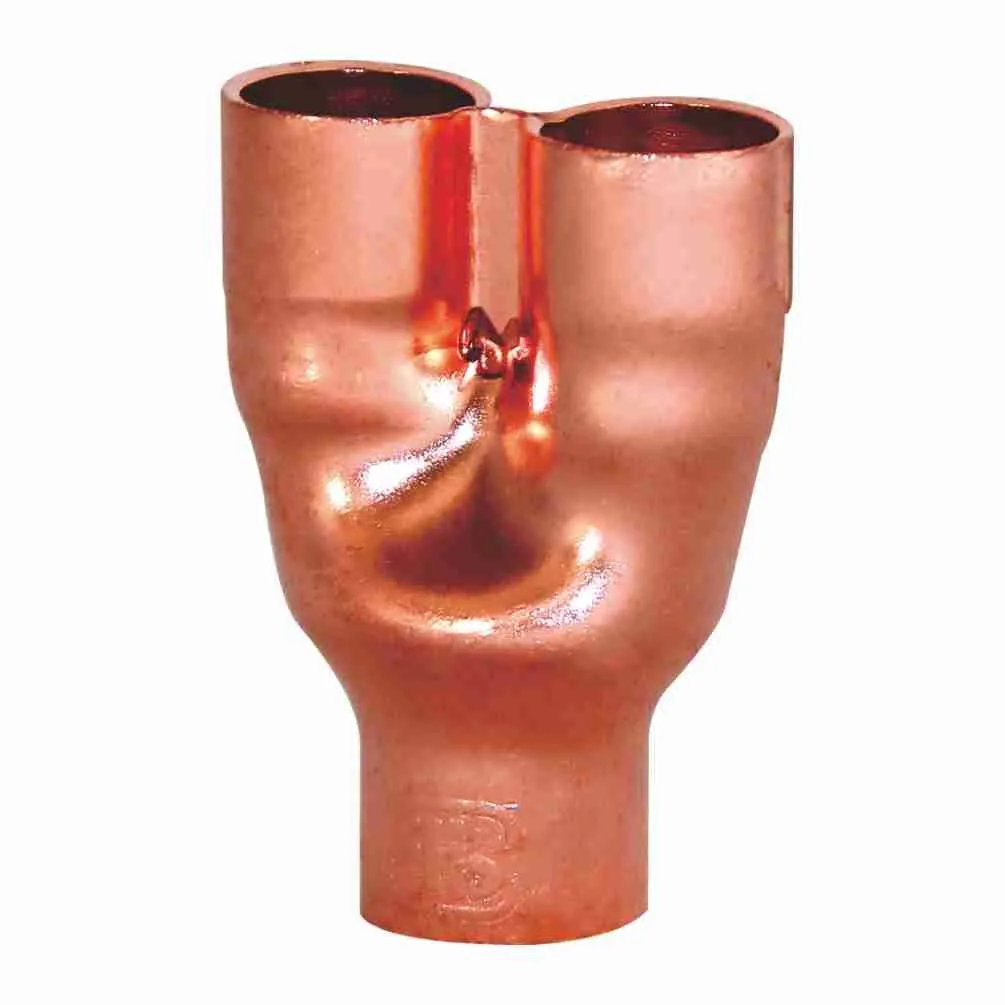 3/4X1/2x3/4 Copper Reducing Tee for Refrigeration HVAC System Copper Pipe Fitting