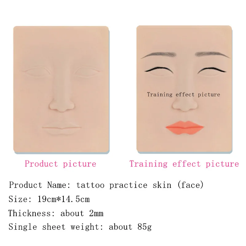 3D Silicone Whole Face Skin Permanent Makeup tattoo practice Silicone Doll Face Skin