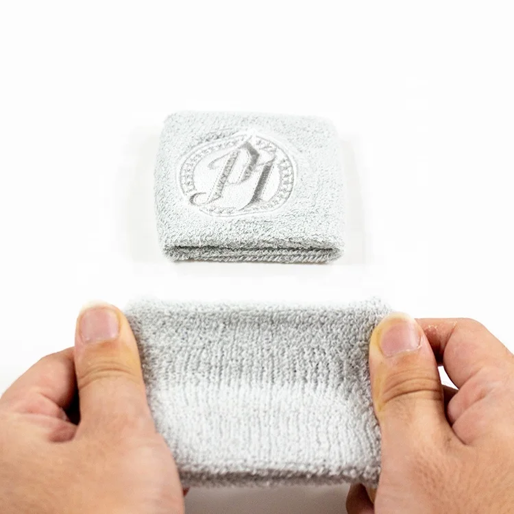 oem high quality eco friendly  bulk terry cloth cotton woven tennis athletic sports custom logo sweatband wristband