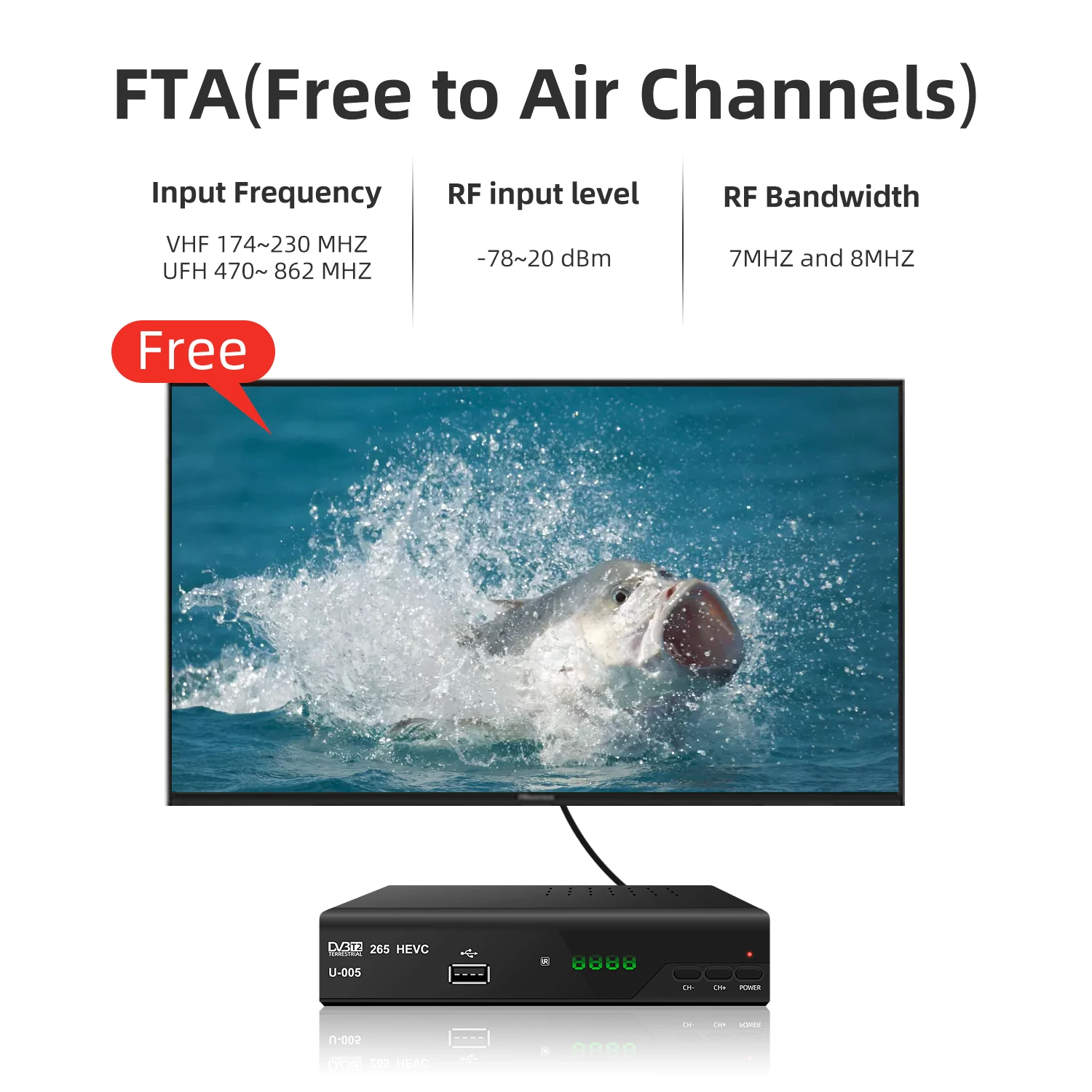 Full Hd Dvb-T2/C приемник Высокое разрешение Декодер каналов кабельного телевидения Hevc H.265 Dvb T2 Tv Box Iptv декодер Dvbt2