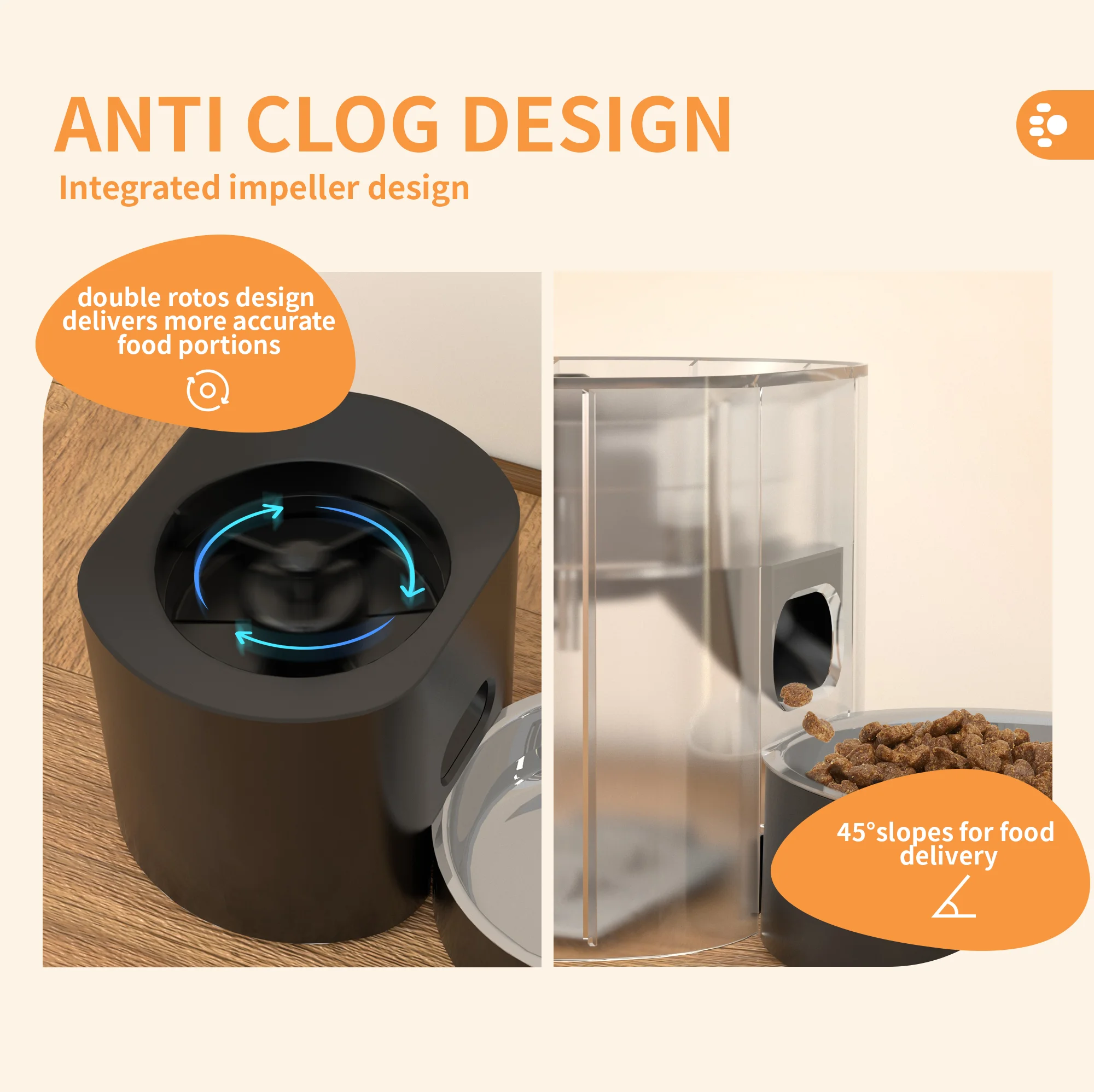 Cat dog Eco-friendly pet drinking water fountain wifi APP control dry food dispenser timed setting smart automatic pet feeder