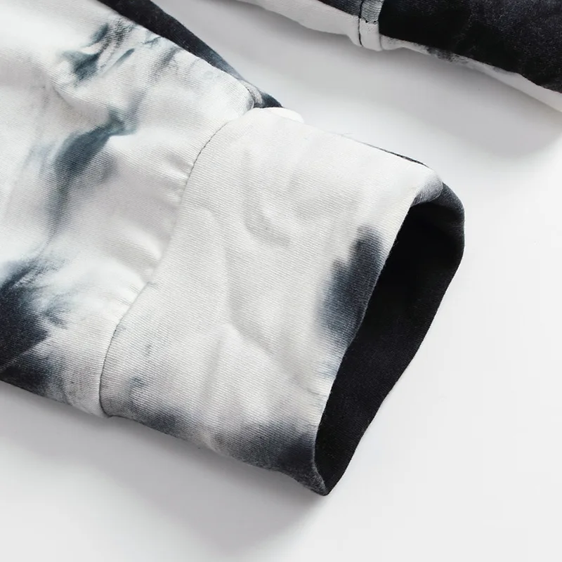 High Quality 500 gsm Hoodie Unisex 100% Cotton Tie-Dye Custom Hoodie For Men Streetwear Embroidery Logo Custom Mens Hoodie