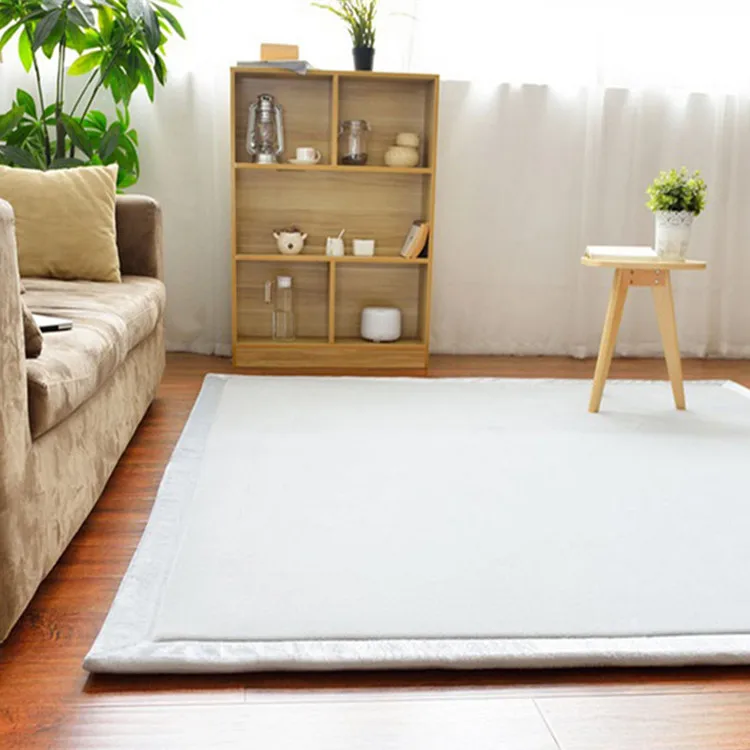 WXCCF Factory Super Soft Flannel Kids Crawling Mat Children Play Carpet Memory Foam Tatami Mat for Baby Care Room