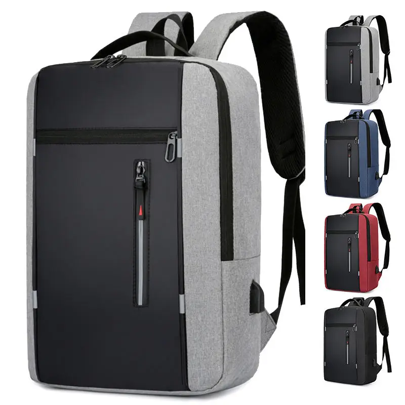 High Quality Print Logo men college anti theft water resistant travel business luxury usb bagpack laptop back bag pack backpack