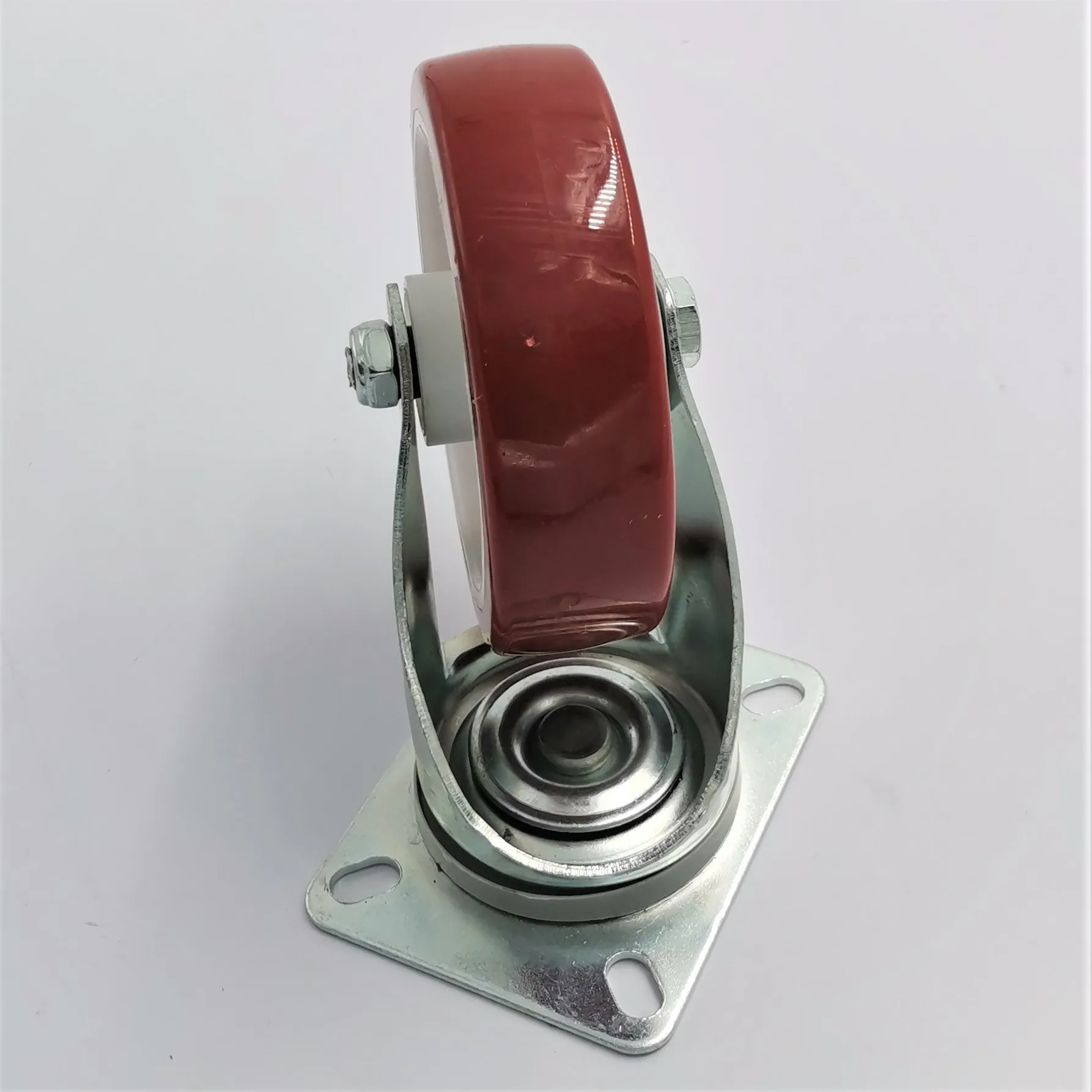 PU Heavy Duty Rubber Caster Roller Wheel 4 inches High Load High Temperature Wheels Industrial Swivel Casters